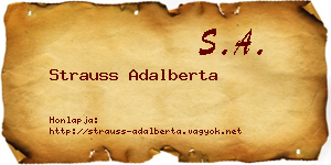 Strauss Adalberta névjegykártya